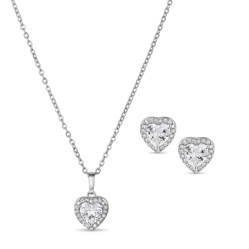 Pure Heart Necklace & Earrings